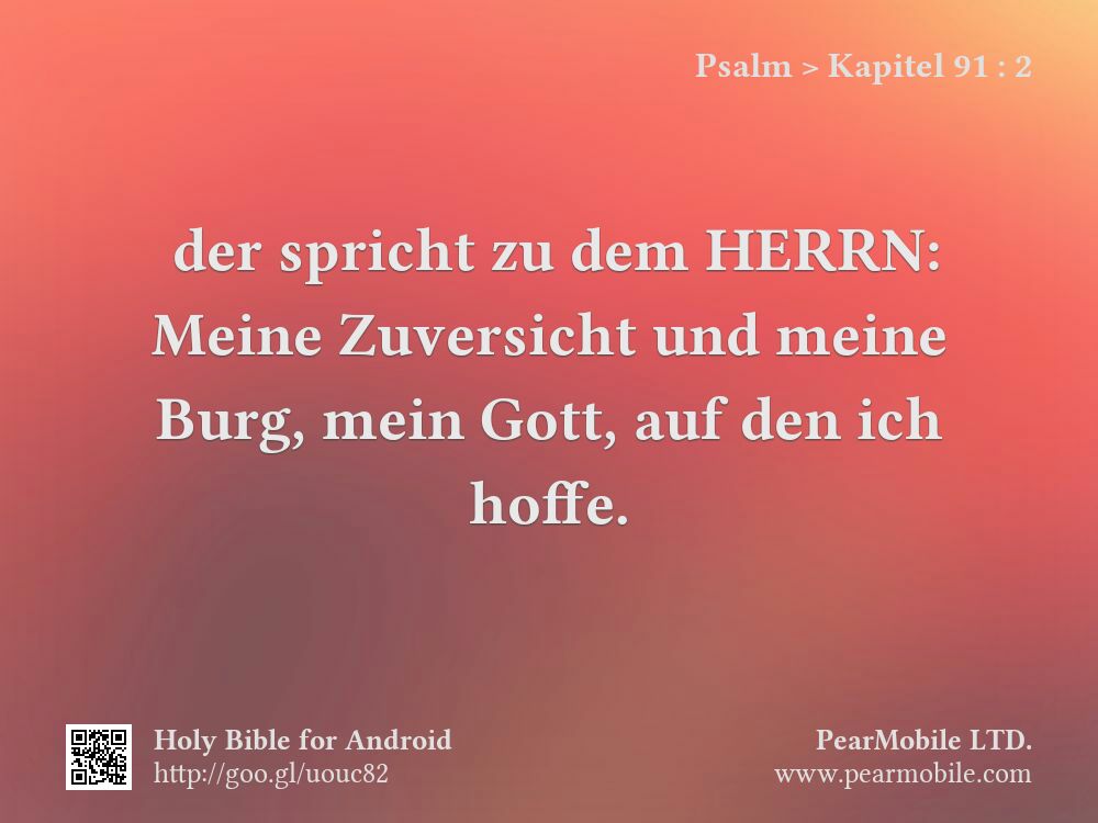 Psalm, Kapitel 91:2